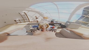 Overwatch Combat Medic Mercy blowjob VR