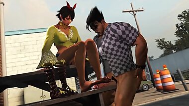 Tekken 7 Josie Rinzal Footjob by Oscarkim123