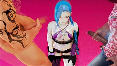 Jinx loves cock (Honey Select: League of Legends)