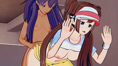 Pokemon - Rosa Fucked by Futanari Iris 3D Hentai