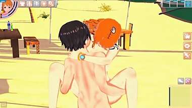luffy fucks nami - 3d hentai - koikatsu