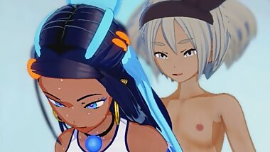 Pokemon - FUTA Bea Challenges Nessa to a Sex Battle