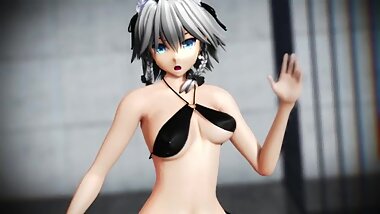 Touhou MMD Sakuya Patchouli MicroBikini Dance