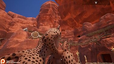 Wild Life game animation yiff sex furry lesbian leopards women 3d monsters