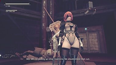 NieR:Automata GOTY 2B Nude Mod Sexy Outfit Full Walkthrough Part 26 JAP ENG