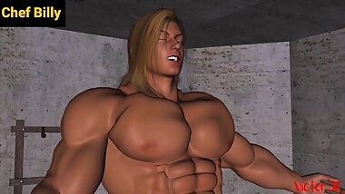 Trapped in the Basement muscle growth by Victor 3d