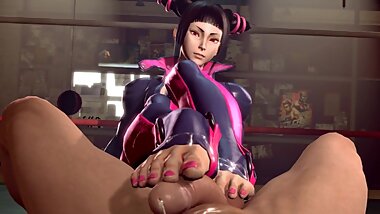 Street Fighter, Chun-Li, Juri Han 3d Animation Compilation [10 min + Full HD]