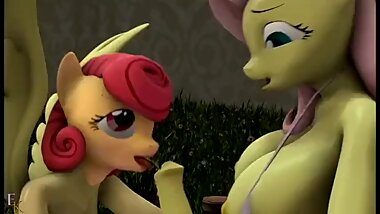 MLP FUTA 3D - Fluttershy X Mrs SHY - Exciting Blowjob - CLOP 3D