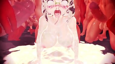 [R18 MMD] Kancolle_ Kirishima Gangbang ?? ????(?????????)