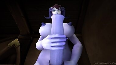 Futa Draenei cums on your face POV