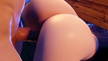 D.Va Overwatch stuck creampie 3d Halloween Special by Kaie.Vie (kaievie)