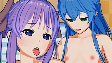 Lucky Star - Futanari Konata Creampies Kagami (3D Hentai)