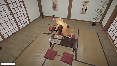 Fuck in Japanese room mult 3d