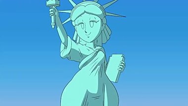 3D Animation - Hot Lady Liberty - Part 1