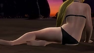 Dead or alive 5 losing scenes sexy girls in bikini thong 3D butt animation!