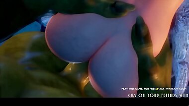 ORC FUCKS BUSTY HUMAN SLUT,WORLD OF WARCRAFT