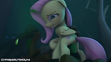 SEX BETWEEN TWO PONIES IN A VIRTUAL SEX GAME