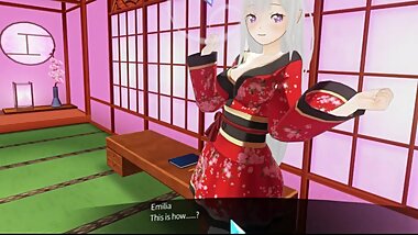 Emilia ''Re:Zero'' Masturbate in VR [Custom Maid 3d 2]