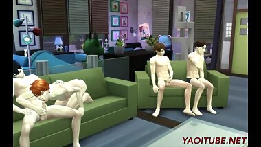 Kageyama fucks Hinata while Oikawa fucks Iwaizume - Haikyuu Yaoi