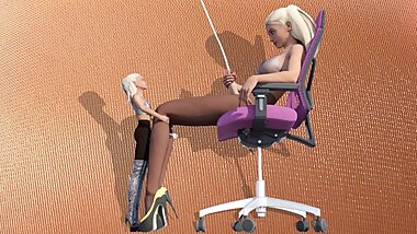 3D minidickgirl loves girlfriends legs 01