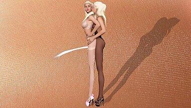 3D Dickgirls in Nylon love legs