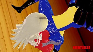 Pokemon Hentai Futanari - Fem Lucario is Fucked By Futa Blaziken