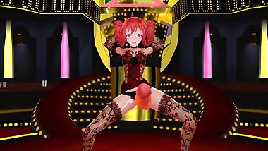 [3D MMD Futanari] Futanari Teto Dance HQ (24 FPS) by Monmusumonmusu