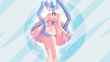[3D MMD] Hatsune Miku Breast Expansion Dance From Behind by Silo9