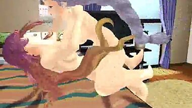 naked 3D catfight 1