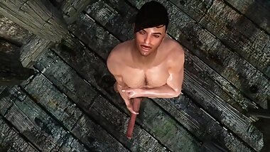 English whore guy takes a VR big cock