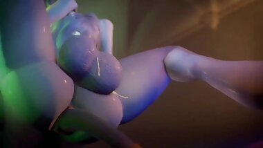 Futa Draenei Cums Down Second Draenei's Throat