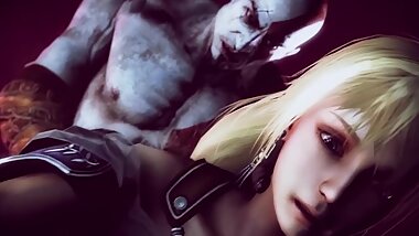 Kratos gives Sophia a rough ride