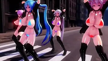 [MMD] R-18 Samba De Janeiro - MIKU, LUKA, TETO, IA