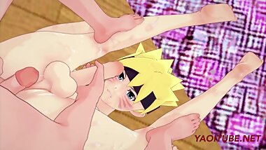 Boruto Naruto Yaoi - Naruto jerk off Boruto and makes Boruto cum on his own face