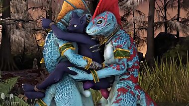 Cat & Warhammer Lizards by Connivigrat