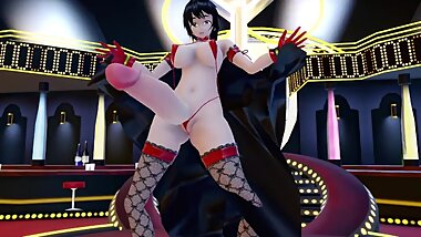 [3D MMD Futa] Cloak Dance