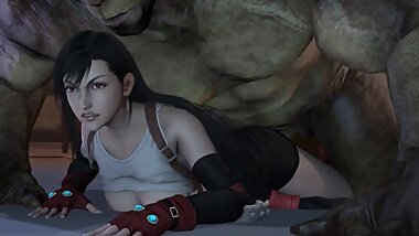 Final Fantasy Hentai - Tifa get fucked by a huge cock (with Sounds)