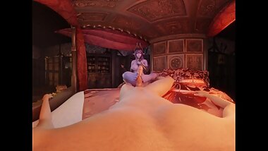 DAEMON GIRL: A Succubus Gives You a Footjob VR 3D