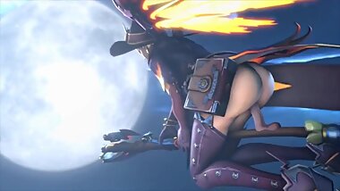 Overwatch Witch Mercy Straddled Broomsdick