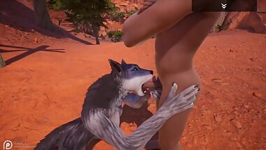 WILD LIFE RASHA / WOLF GIRL / FEMALE WEREWOLF PORN HD