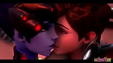 widowmaker fuck tracer futa lesbians