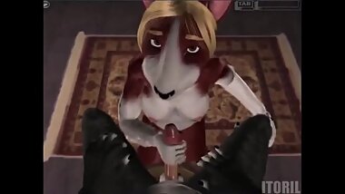 BABYSITTER BLOWJOB (Straight Furry Yiff) {FLASH GAME}