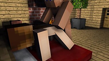 Minecraft porn Sexy girl fucked twice by boy