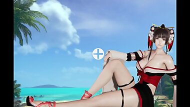 Dead Or Alive Nyotengu in adult 3d game part1