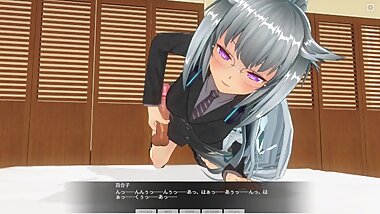 3D HENTAI сute girl jerk off you POV