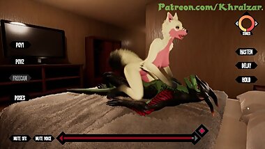 Hot 3d Dragon Fucks wolf girl. Anthro, Furry, Porn. Video Game. Part 2