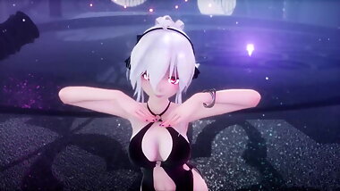 Japanese Hentai MMD the 3D cartoon cuties dancing