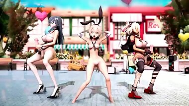 [MMD] R-18 Futa Dance Basshunter - Vifta Med Handerna