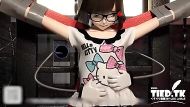 Anime Girl enjoy tickle torture