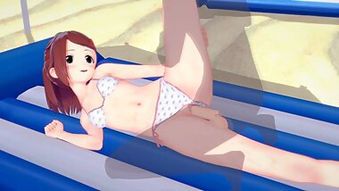 Ako Suminoe at the Beach - Kiss x Sis - 3D Hentai